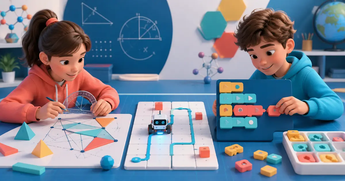 Djeca povezuju geometriju i programiranje robota