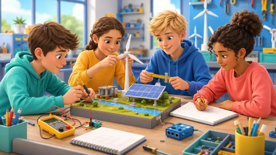 Djeca surađuju na projektu obnovljive energije